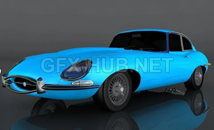 CAR – Jaguar E-type 1961 3D Model
