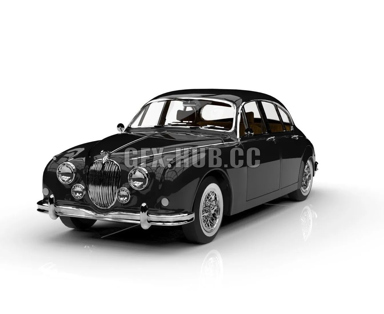 CAR – Jaguar MK2 -1962 3D Model