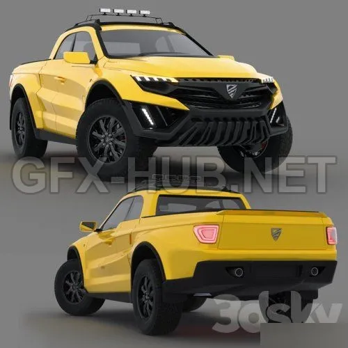 CAR – Jamix Ford Raptor pickup truck 3D Model