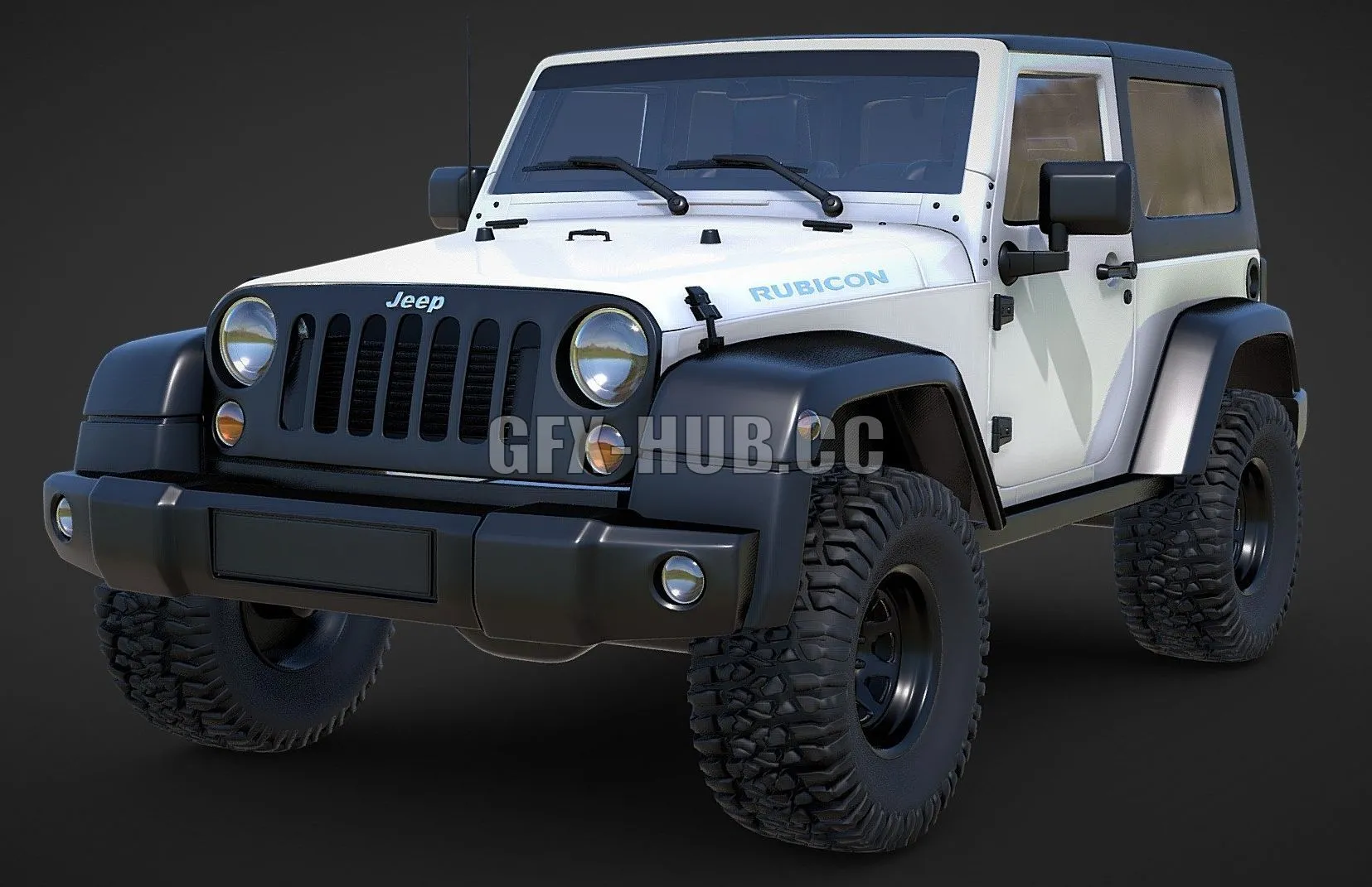 CAR – Jeep Wrangler Rubicon 2010 3D Model