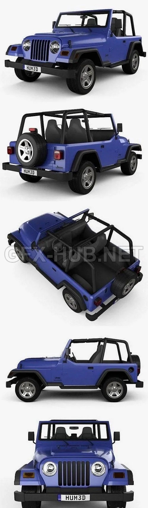 CAR – Jeep Wrangler TJ 1997 3D Model
