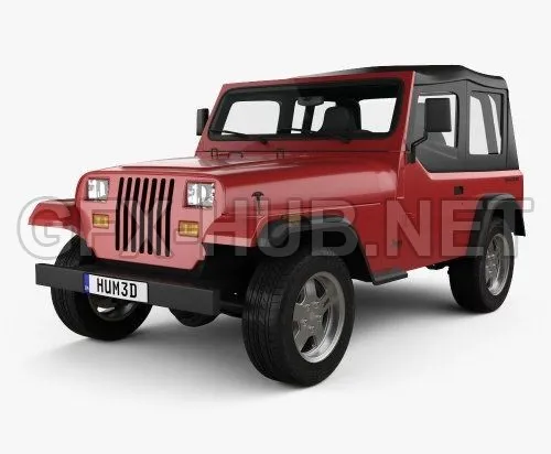 CAR – Jeep Wrangler YJ 1987  3D Model