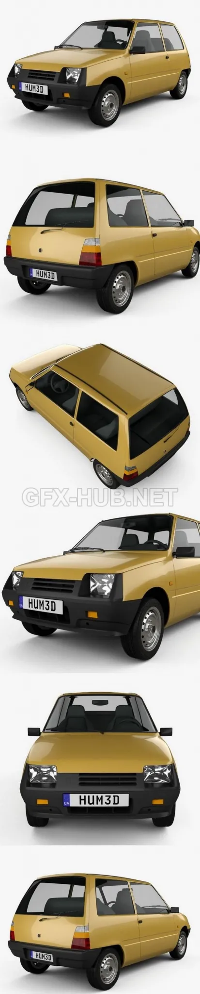 CAR – Lada Oka 1111 1989  3D Model