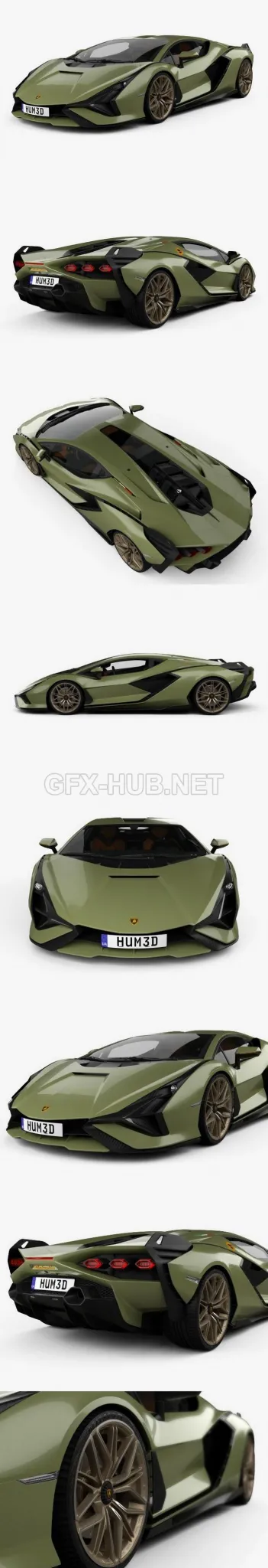 CAR – Lamborghini Sian with HQ interior 2020  3D Model