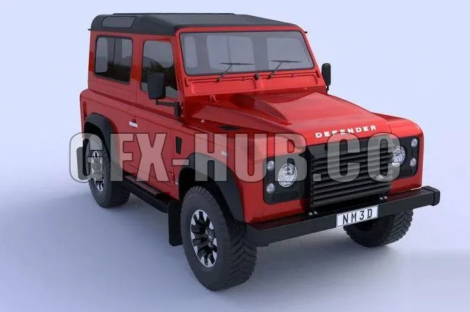 CAR – Land Rover Defender works V8 2018 3D Model