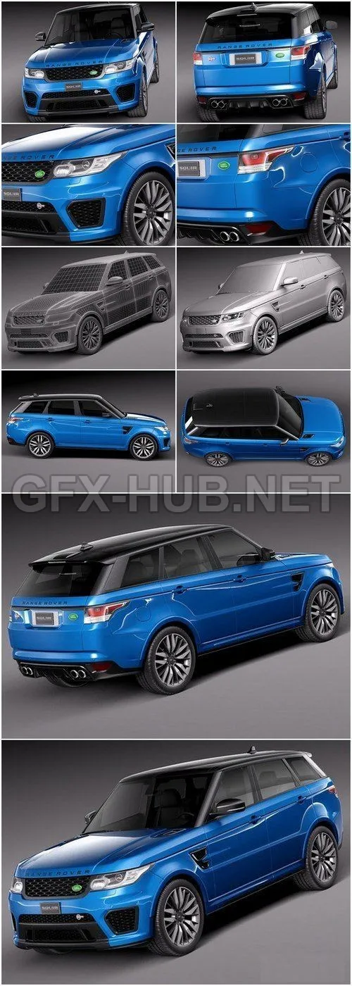 CAR – Land Rover Range Rover Sport SVR 2015  3D Model