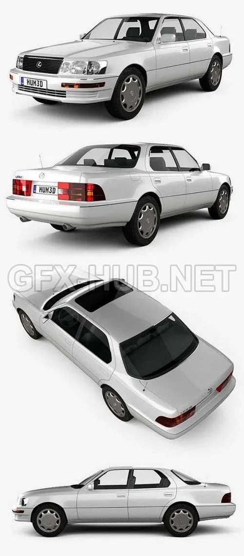 CAR – Lexus LS 1989 3D Model