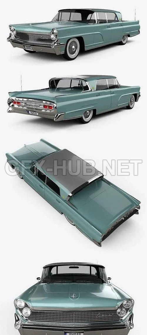 CAR – Lincoln Continental Mark IV 1959 3D Model