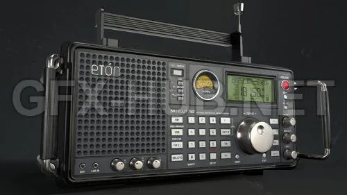 PBR Game 3D Model – Eton Satellit 750 Radio