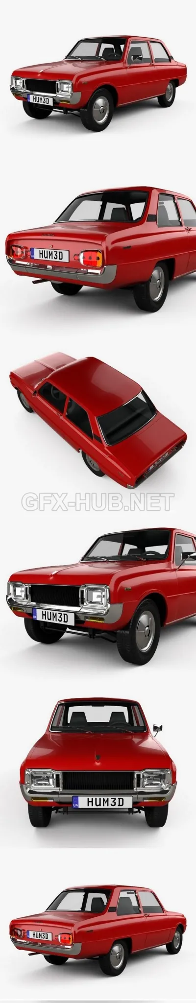 CAR – Mazda 1000 1973  3D Model