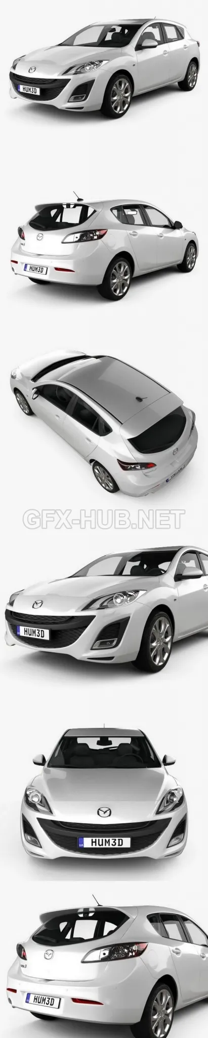 CAR – Mazda 3 hatchback 2011  3D Model