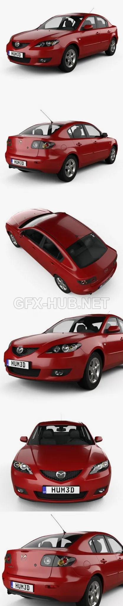 CAR – Mazda 3 sedan 2003  3D Model
