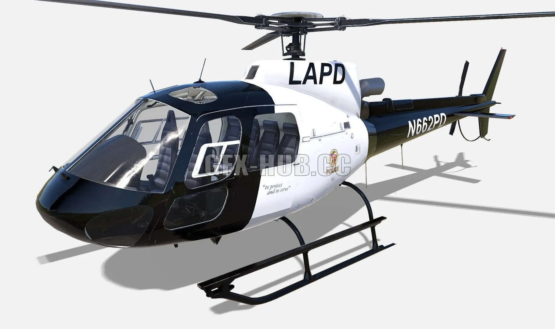 PBR Game 3D Model – Eurocopter