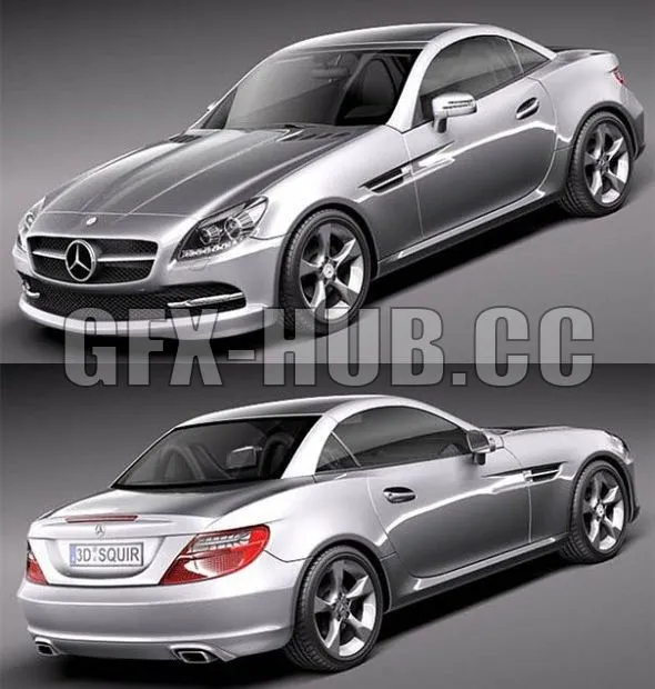CAR – Mercedes Benz SLK 2012 3D Model