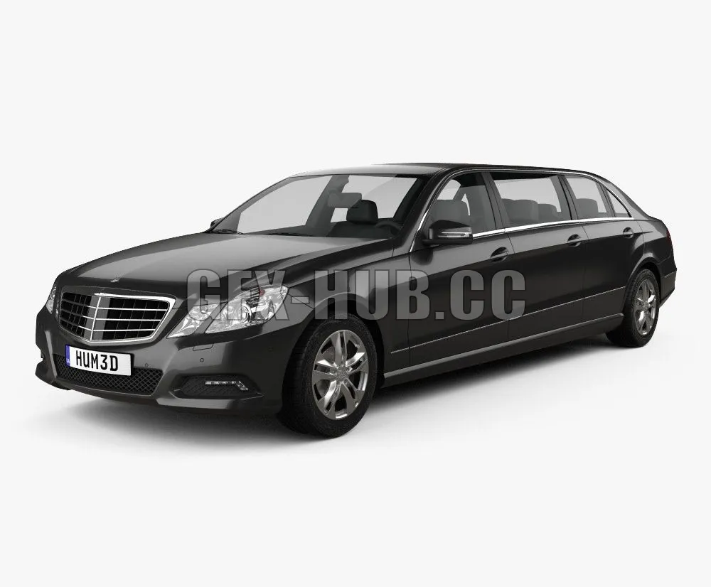 CAR – Mercedes Binz E-class Limousine 2010 3D Model