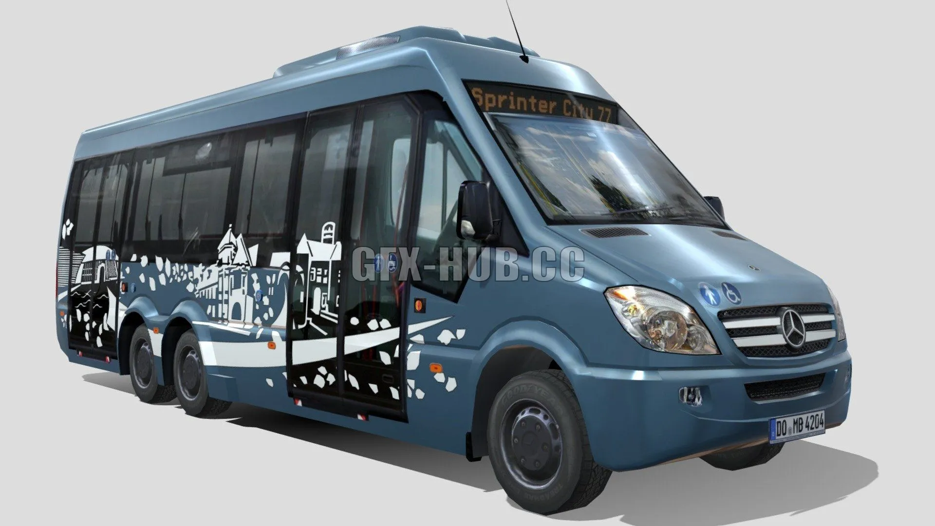 CAR – Mercedes City77 VGB Bus 3D Model