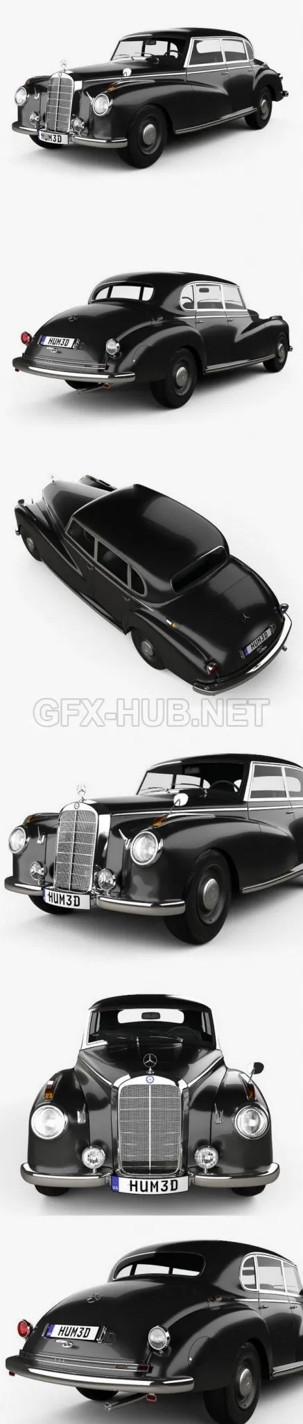 CAR – Mercedes-Benz 300 (W186) Limousine 1951  3D Model