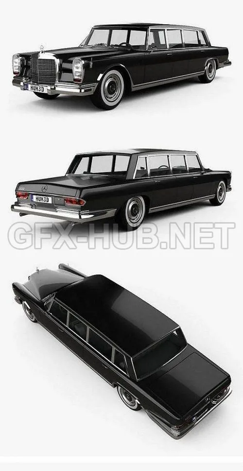 CAR – Mercedes-Benz 600 W100 Pullman 1964 HUM 3D 3D Model
