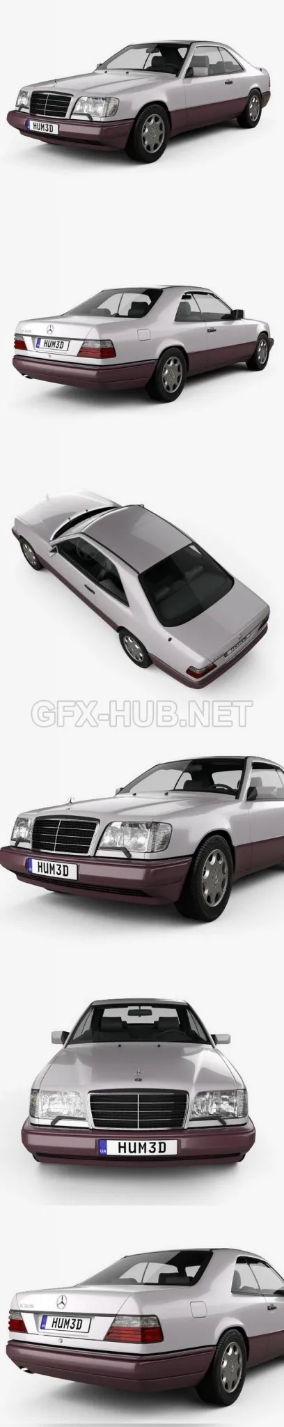 CAR – Mercedes-Benz E-class coupe 1993  3D Model