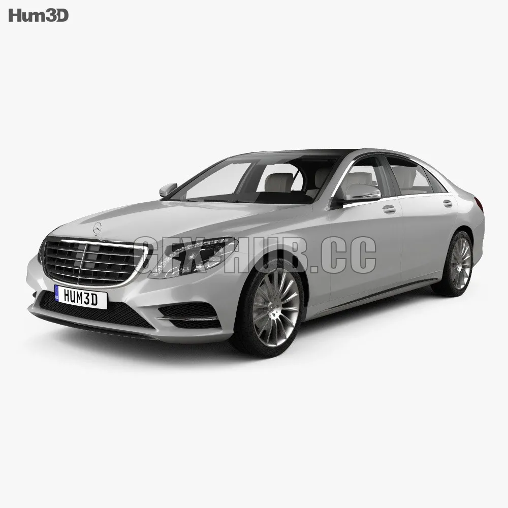 CAR – Mercedes-Benz S-class W222 with HQ interior 2017 3D Model