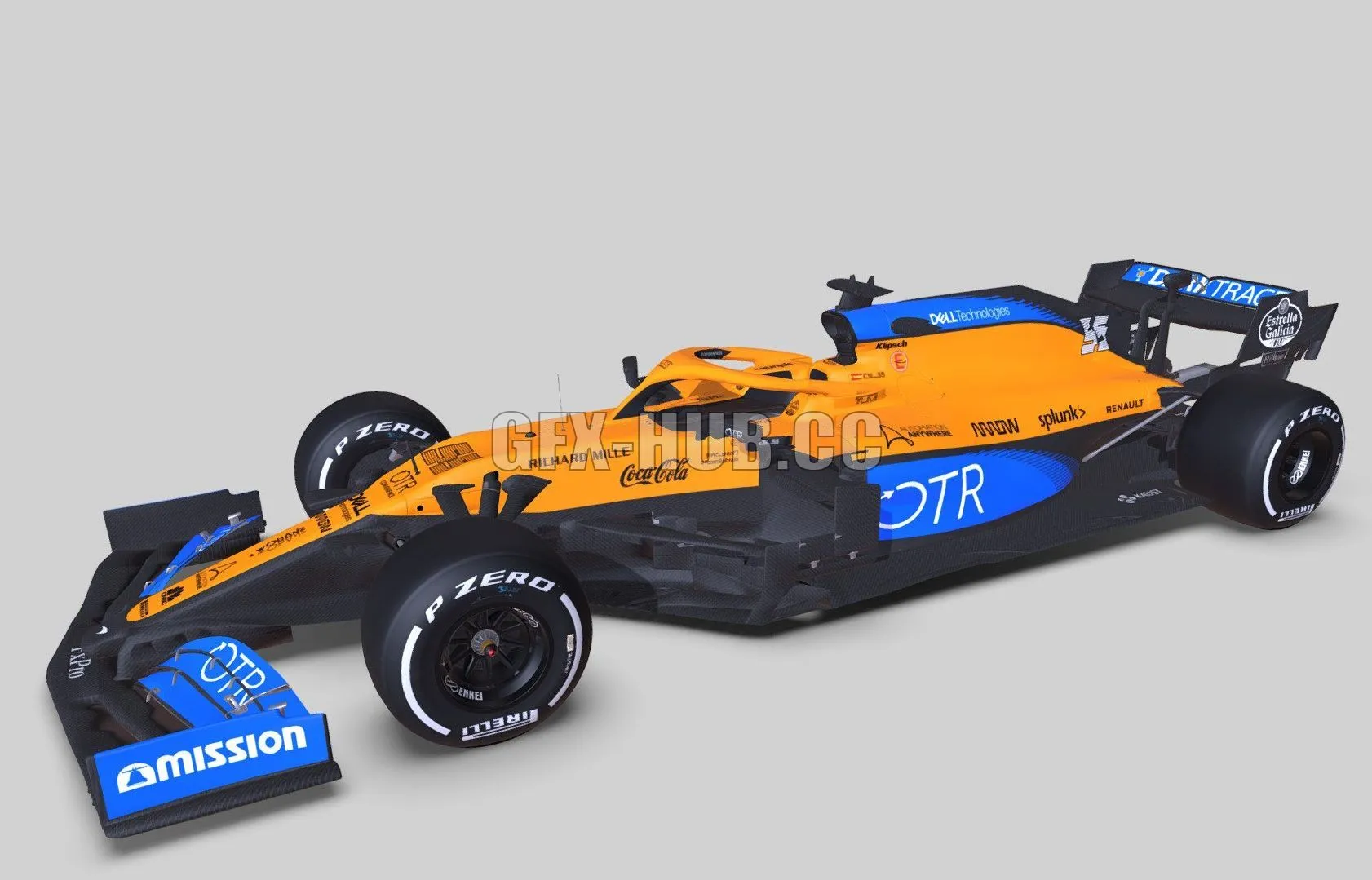 PBR Game 3D Model – F1 2020 McLaren MCL35