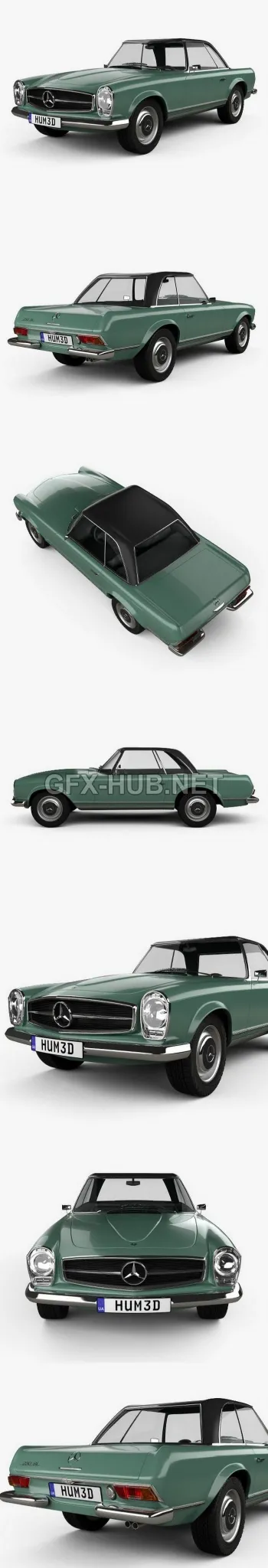 CAR – Mercedes-Benz SL-class (W113) 1963  3D Model