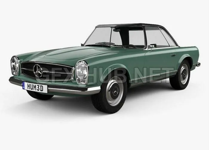 CAR – Mercedes-Benz SL-class (W113) 1963 3D Model
