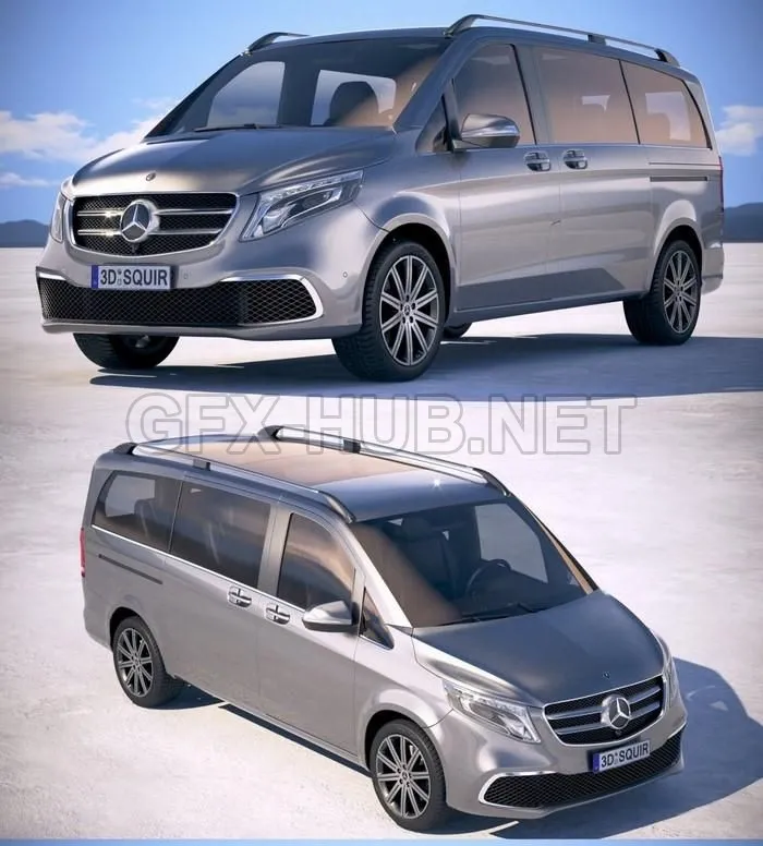 CAR – Mercedes-Benz V-Class 2020 3D Model