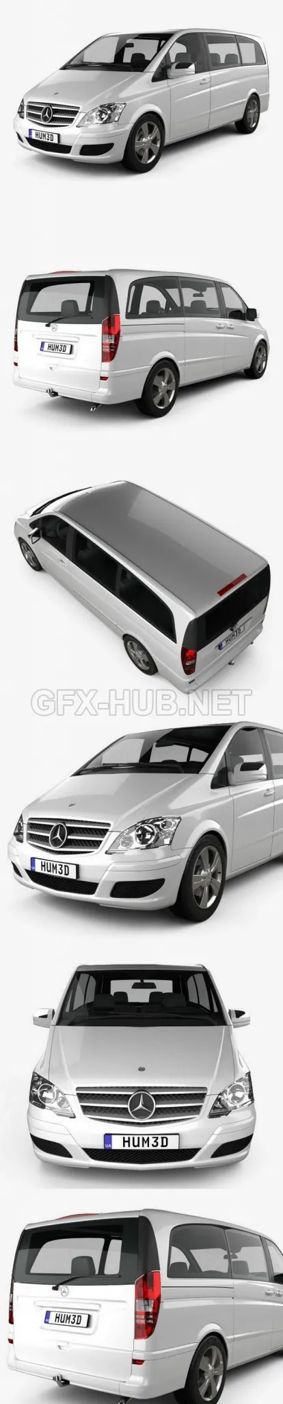 CAR – Mercedes-Benz Viano Long 2011  3D Model