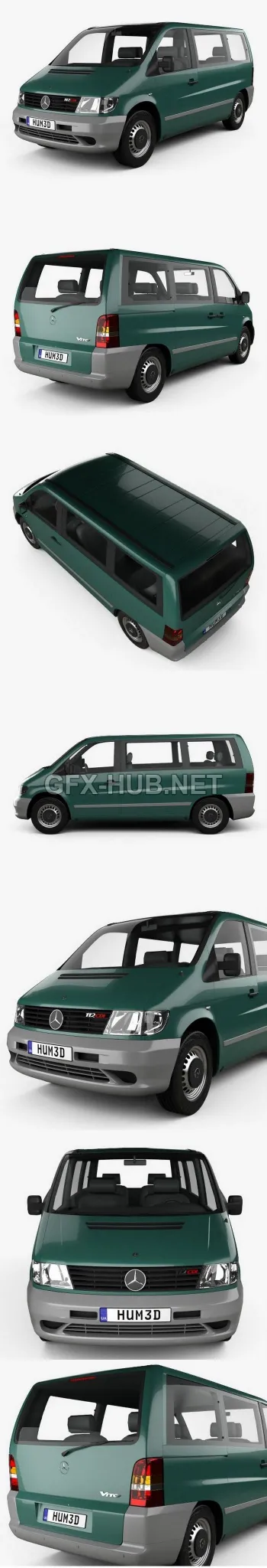 CAR – Mercedes-Benz Vito (W638) Passenger Van 1996  3D Model
