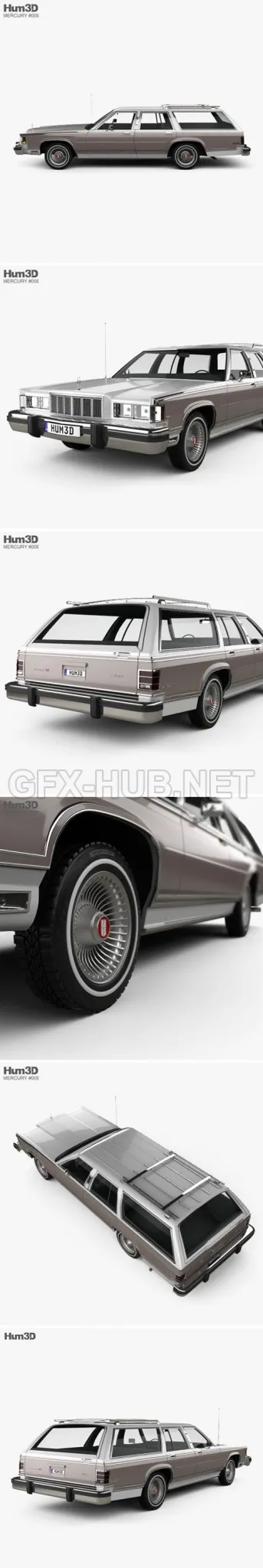 CAR – Mercury Marquis Colony Park 1981  3D Model