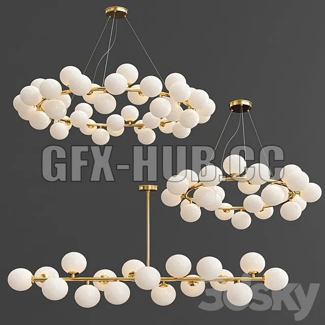 CAR – Mimosa Chandelier Collection 3D Model