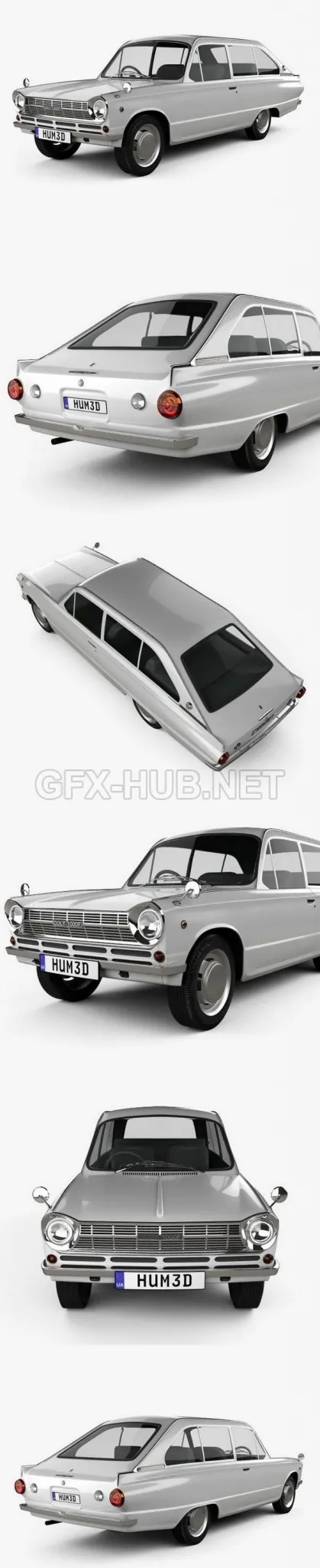 CAR – Mitsubishi Colt 1000F 3-door 1966  3D Model