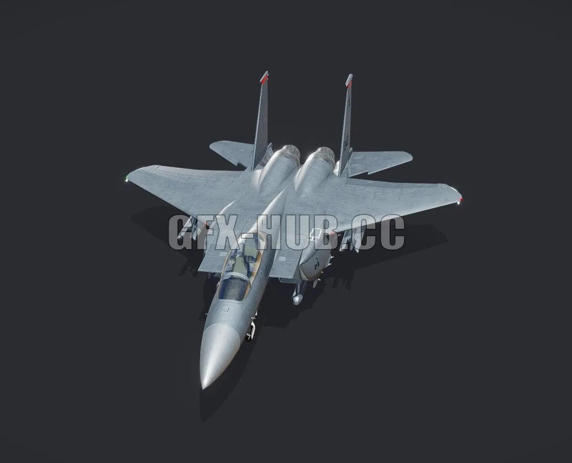 PBR Game 3D Model – F-15 E Eagle McDonnell Douglas (Boeing)