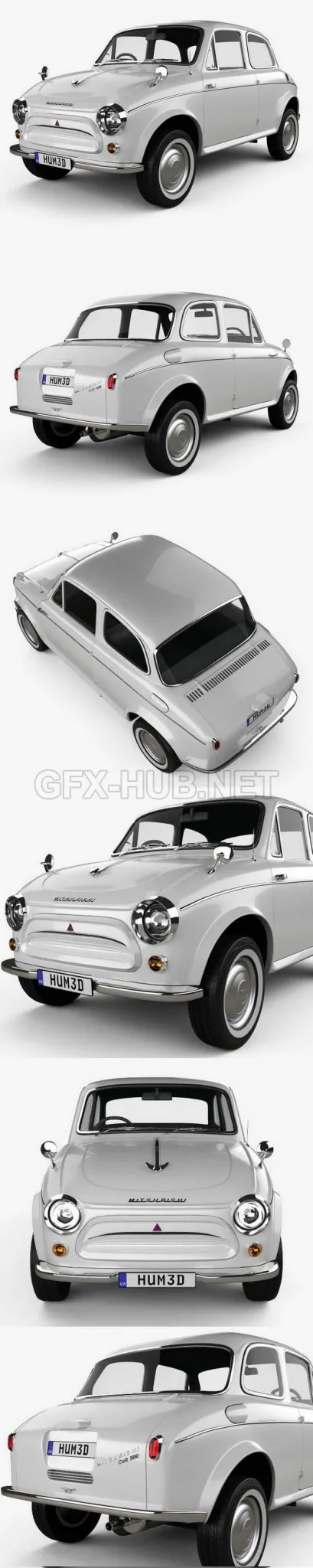 CAR – Mitsubishi colt 500 1960  3D Model
