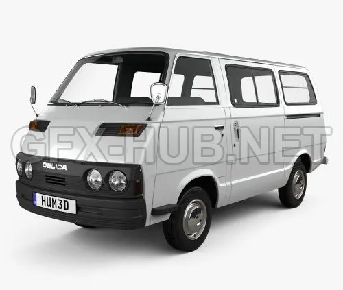 CAR – Mitsubishi Delica Coach 1974  3D Model