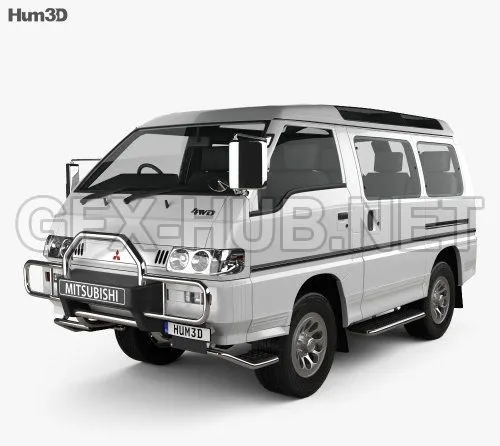 CAR – Mitsubishi Delica Star Wagon 4WD 1986  3D Model