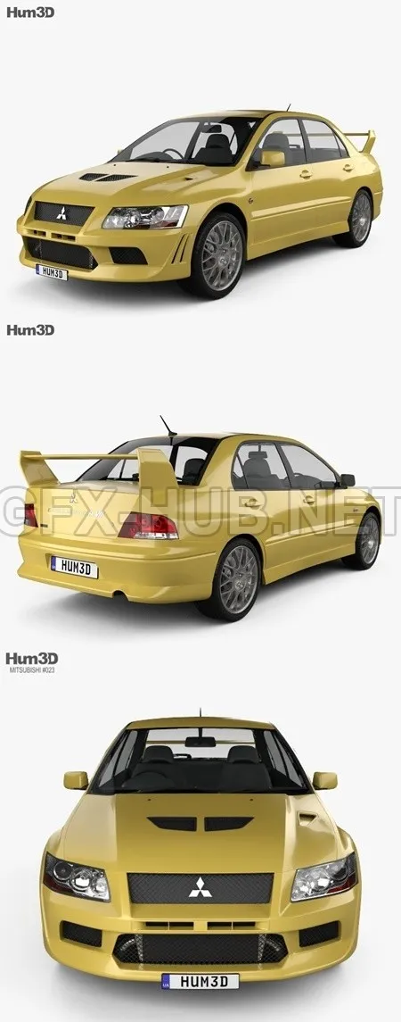 CAR – Mitsubishi Lancer Evolution 2001  3D Model