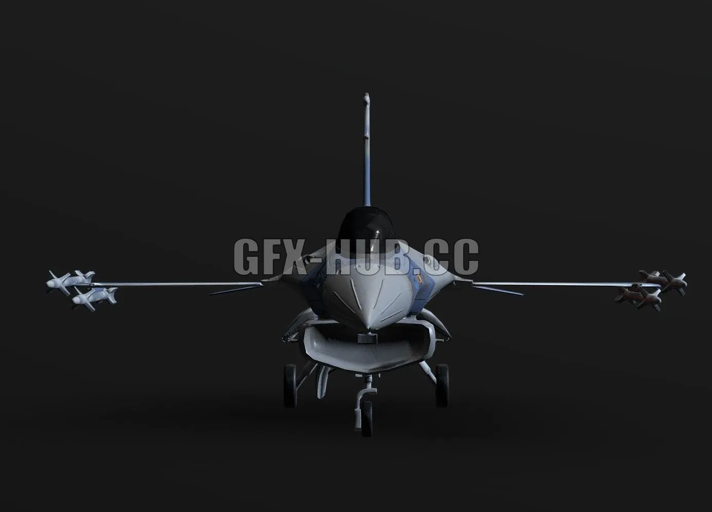 PBR Game 3D Model – F16 Jet
