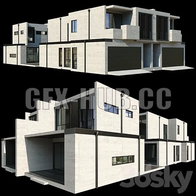 CAR – Modern House 03 3D Model