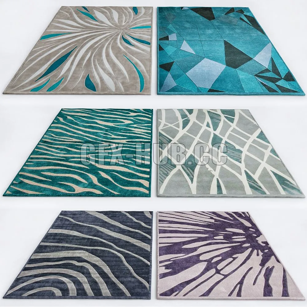 CAR – Modern rugs collection №2 3D Model