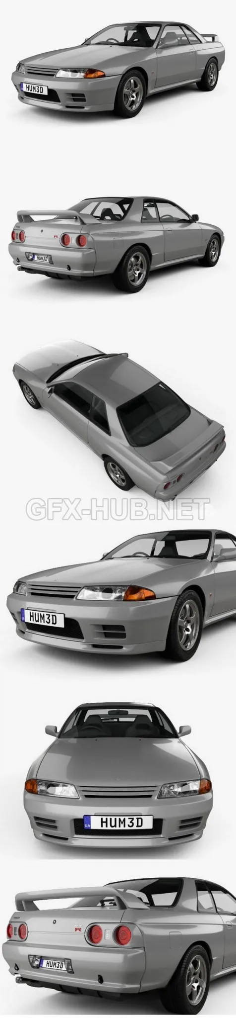 CAR – Nissan Skyline (R32) GT-R coupe 1989  3D Model