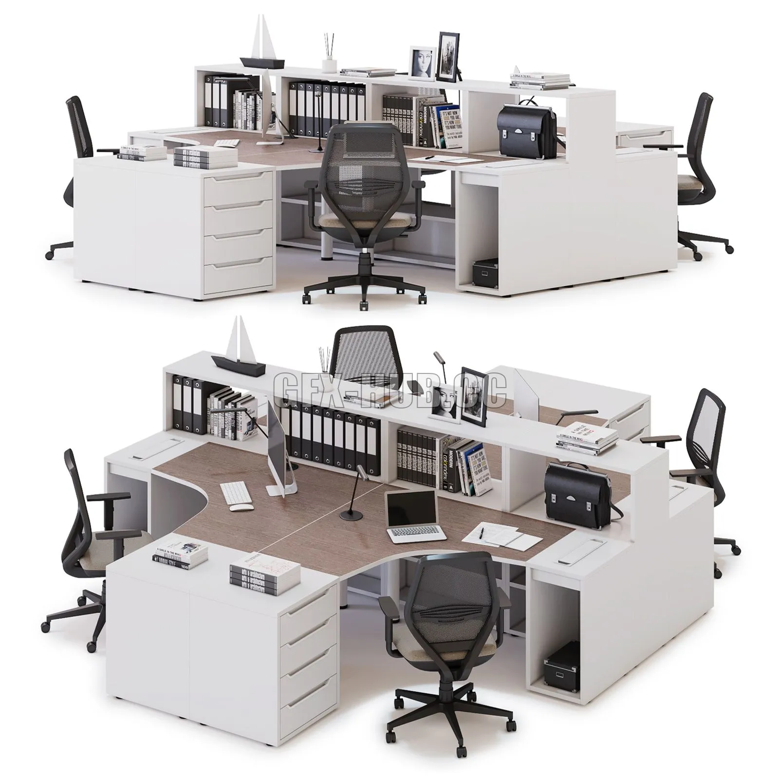 CAR – Office Workspace LAS LOGIC 3D Model