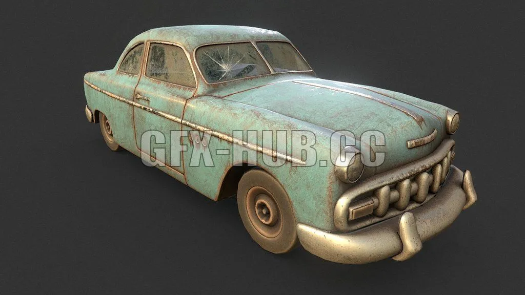 CAR – Old Rusty Car (Remade) 3D Model