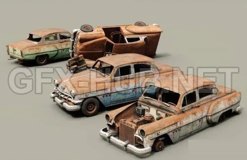 CAR – Old Rusty Car 3D Model