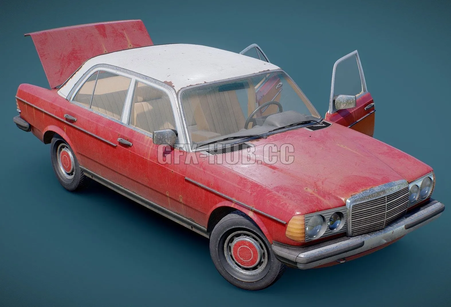 CAR – Old Sedan 3D Model