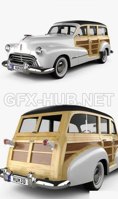 CAR – Oldsmobile Special 66-68 station wagon 1947  3D Model