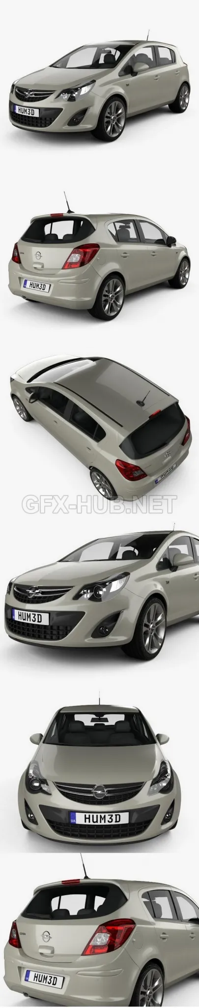 CAR – Opel Corsa D 5-door 2011  3D Model