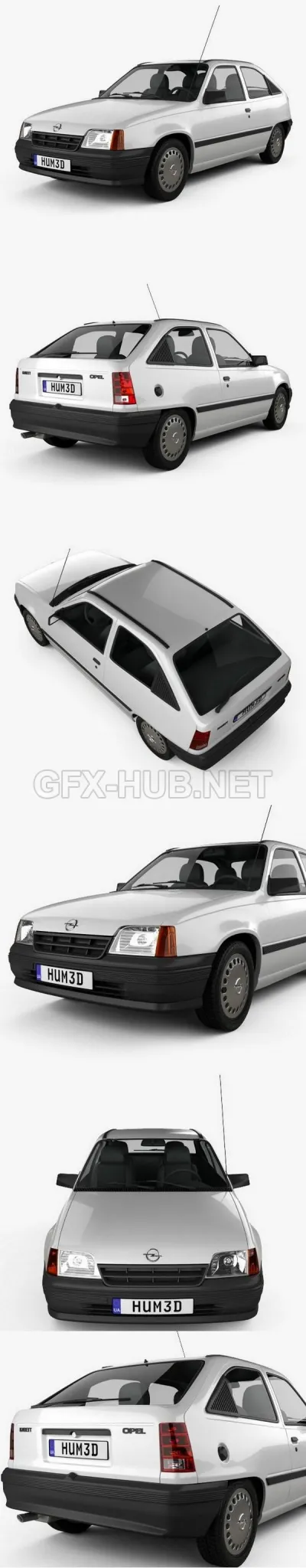 CAR – Opel Kadett E Hatchback 3-door 1984-1991  3D Model