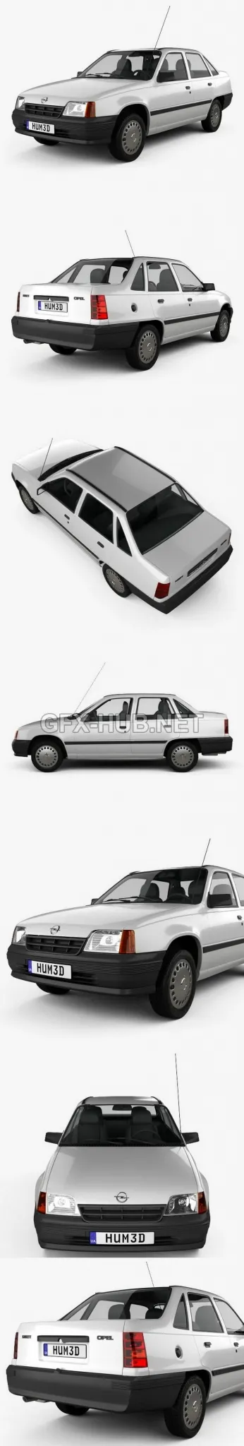 CAR – Opel Kadett E Sedan 1984-1991  3D Model